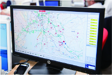 GPS位置情報システムによりバスの運行状況を地図で確認